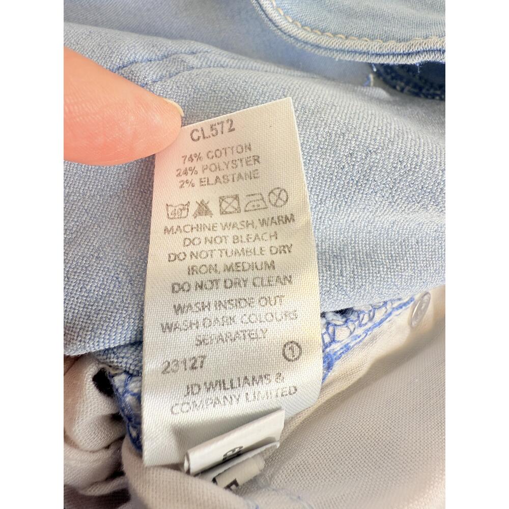 NWT SimplyBe Womens Light Wash 5 Pocket Flared Classic Jeans US 28 -Flaws - Picture 8 of 16